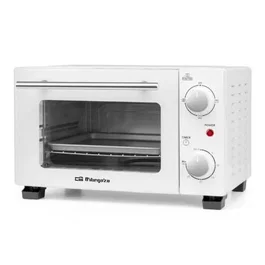Orbegozo HO 975 Horno Eléctrico de Sobremesa, 800 W, Capacidad 10 Litros, Puerta con Doble Cristal, Temporizador 30 Min, Color Blanco, Ideal para Asar, Gratinar y Tostar